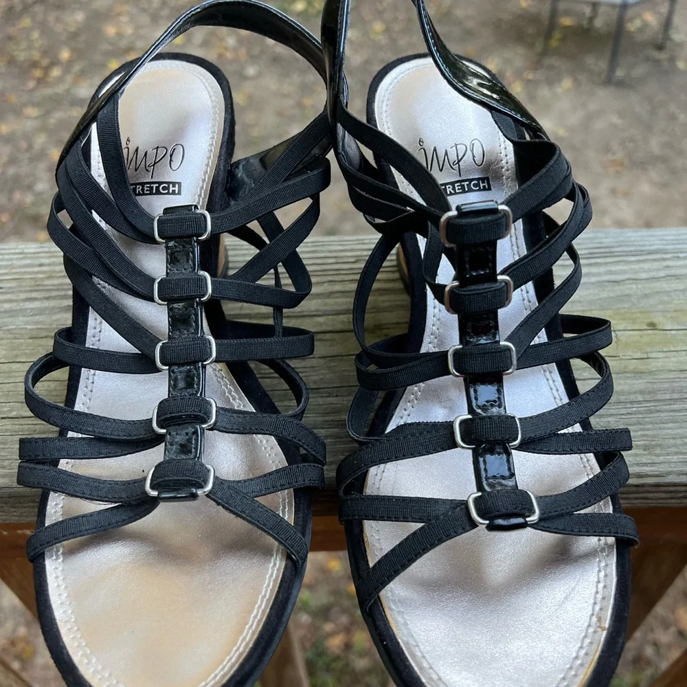 Impo Stretch Slip on Strappy Wedge Shoe size 7 1/2